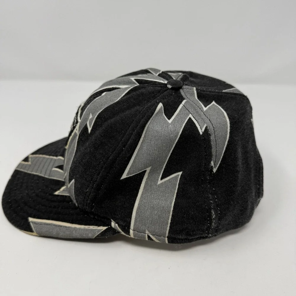Vintage Raiders Hat Cap Snapback Mens NFL Shockwave Bolt Lightning